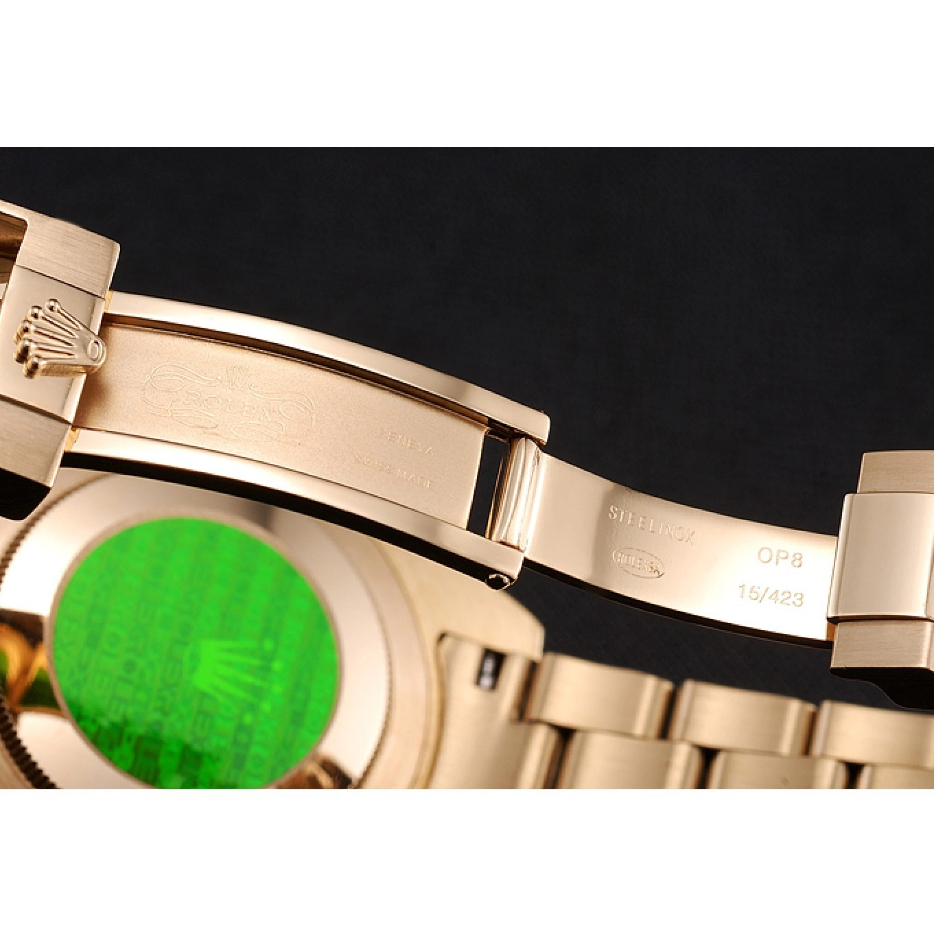 Good Copy Rolex Watches Black Swiss Gold Case Bezel Bracelet Rolex Dial Submariner Yellow Black And 0707